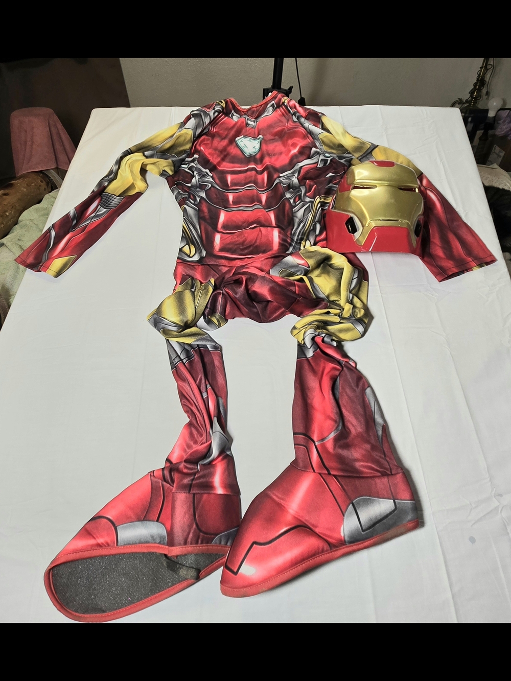 Rubie's Red and Gold Superhero Armor Costume with Mask